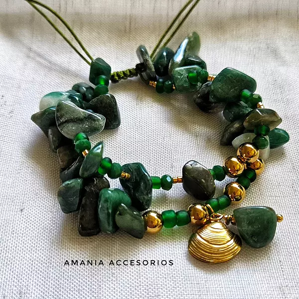 Pulsera De Piedras Verde