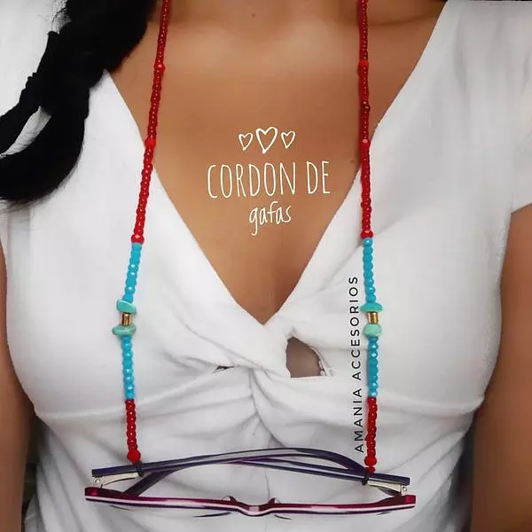 Cordón Para Gafas Rojo Y Azul