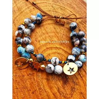 Pulsera Agatas Y Elefantes