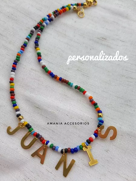 Collar De Mostacilla De Colores