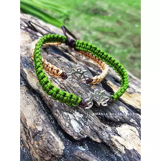 Pulsera Beige Dije Bicicleta