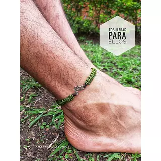 Pulsera - Tobillera Verde Dije Bicicleta